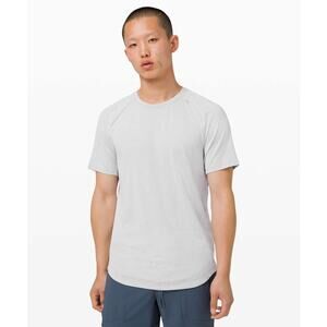Lululemon Mens Drysense Performance Tee Heathered S Sea Salt Grey Athleisure